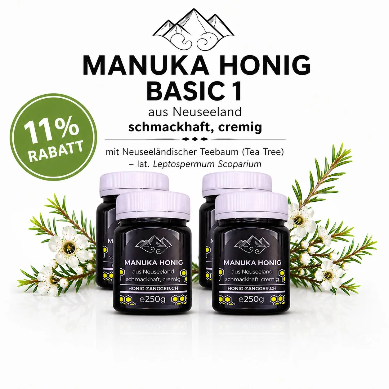 Manuka Honig BASIC 250g x 4