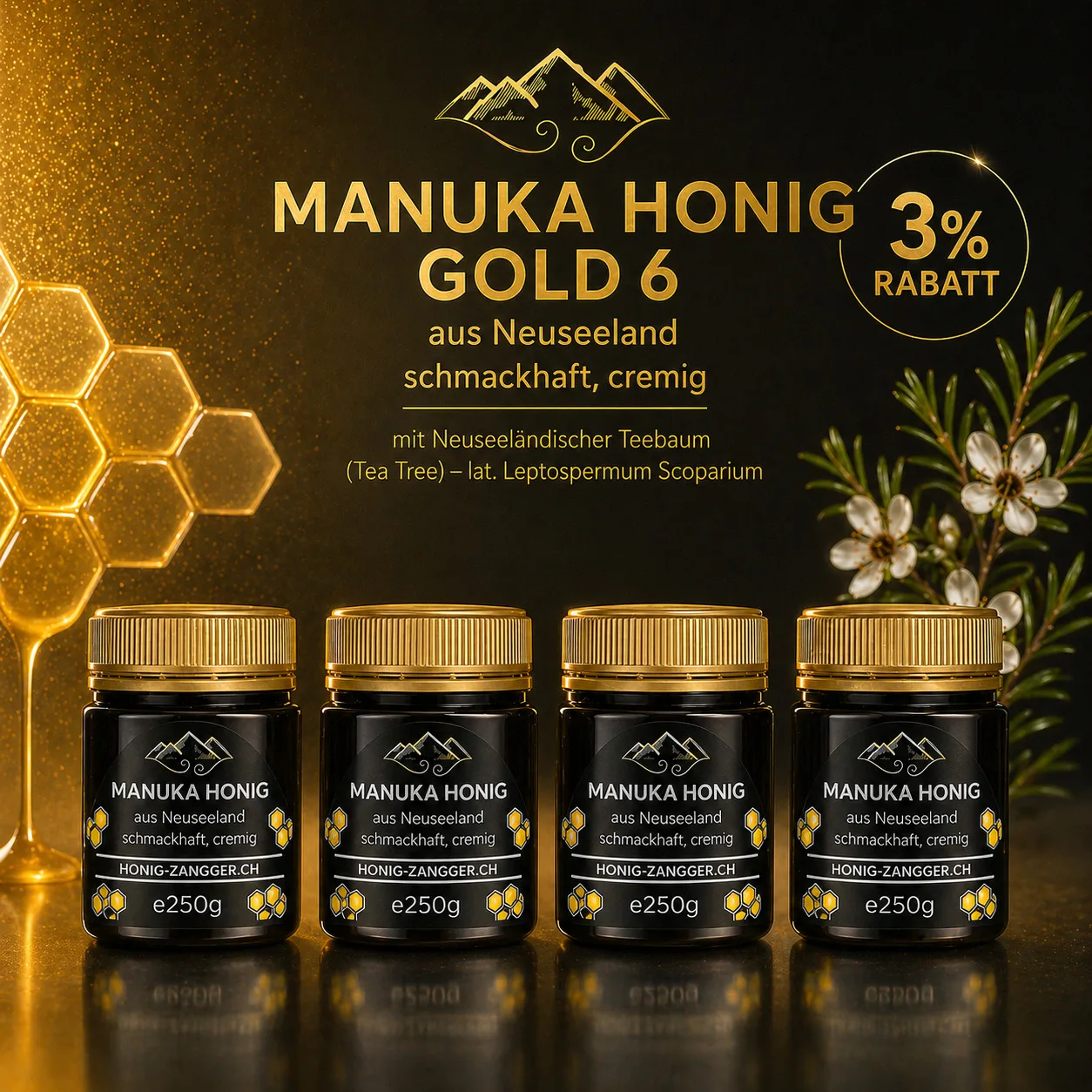 Manuka Honig GOLD 250g x 4